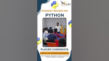 Python student review 2024  | V Cube | Best Python coaching institutes in KPHB | Hyderabad