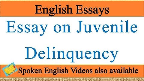 Write an essay on juvenile delinquency in english | Essay writing on juvenile delinquency in english