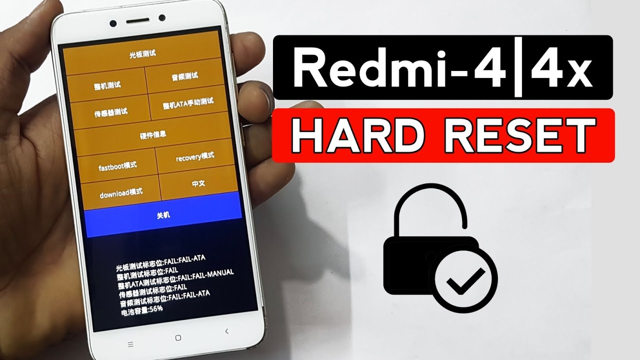 Mi 4 hard reset forgot screen lock | Redmi 4x hard reset.[2023]