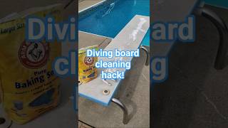 Diving board cleaning hack! #pool #swimmingpool #diving board