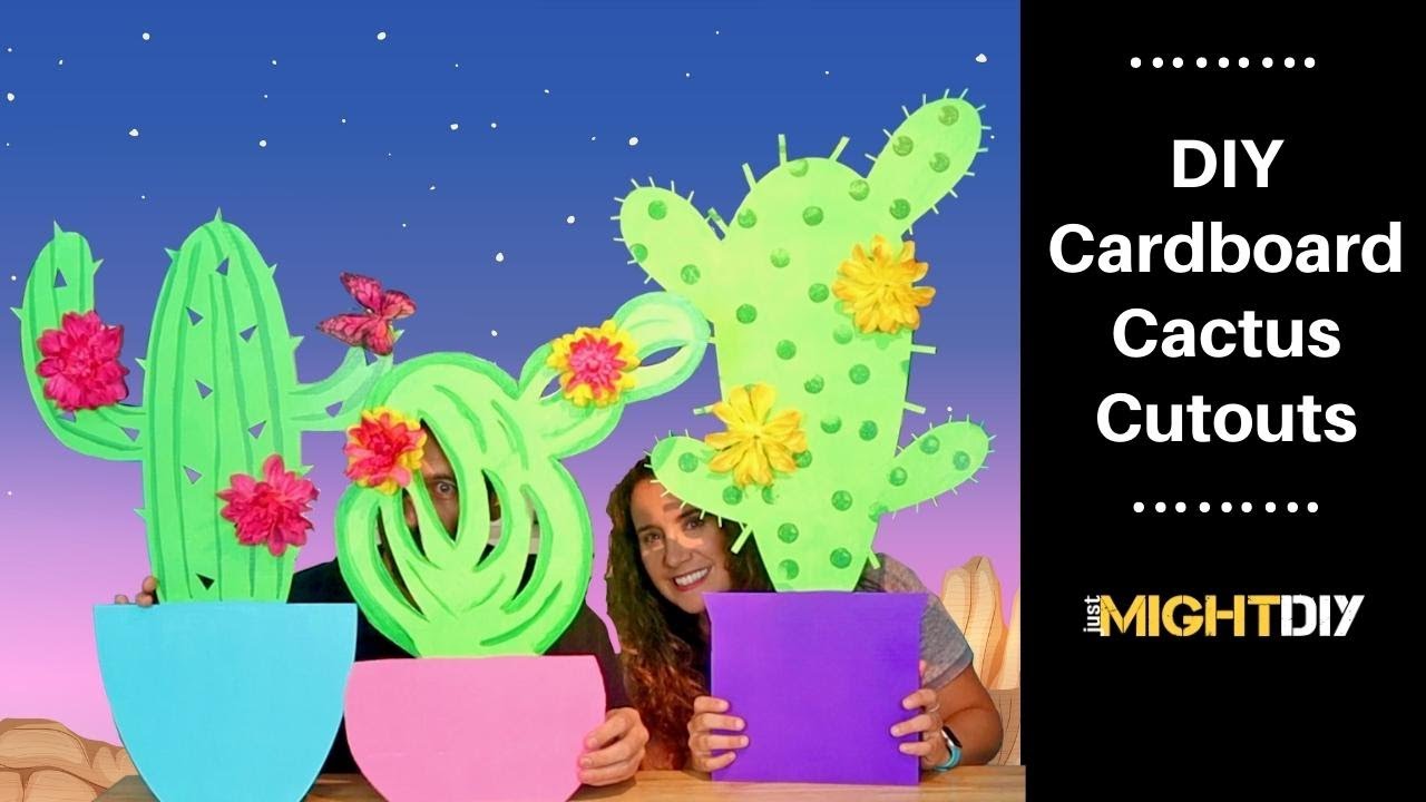 How to Make Cardboard Cactus Cutouts YouTube