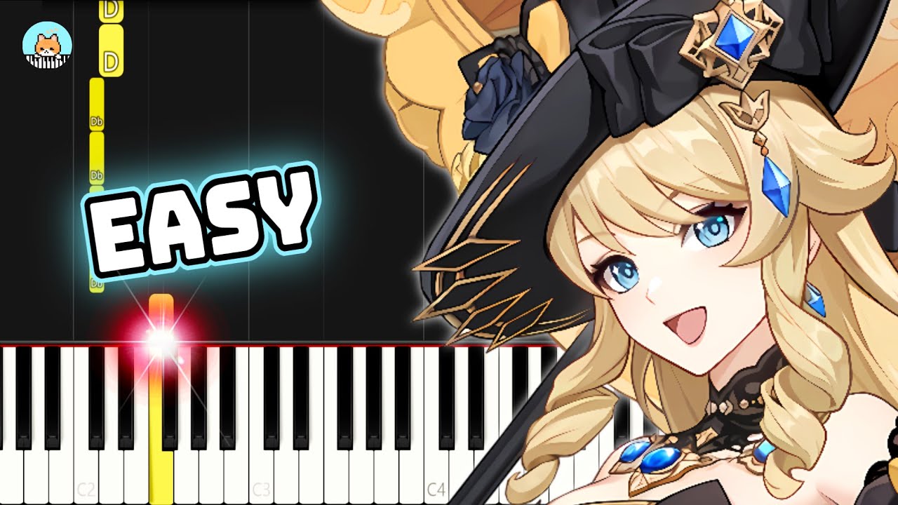 Genshin Impact Demo - "Navia: Unofficial Operation" - EASY Piano Tutorial & Sheet Music