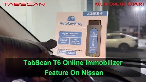 TabScan T6 Online Register Car Key On Consult 3 Plus Nissan