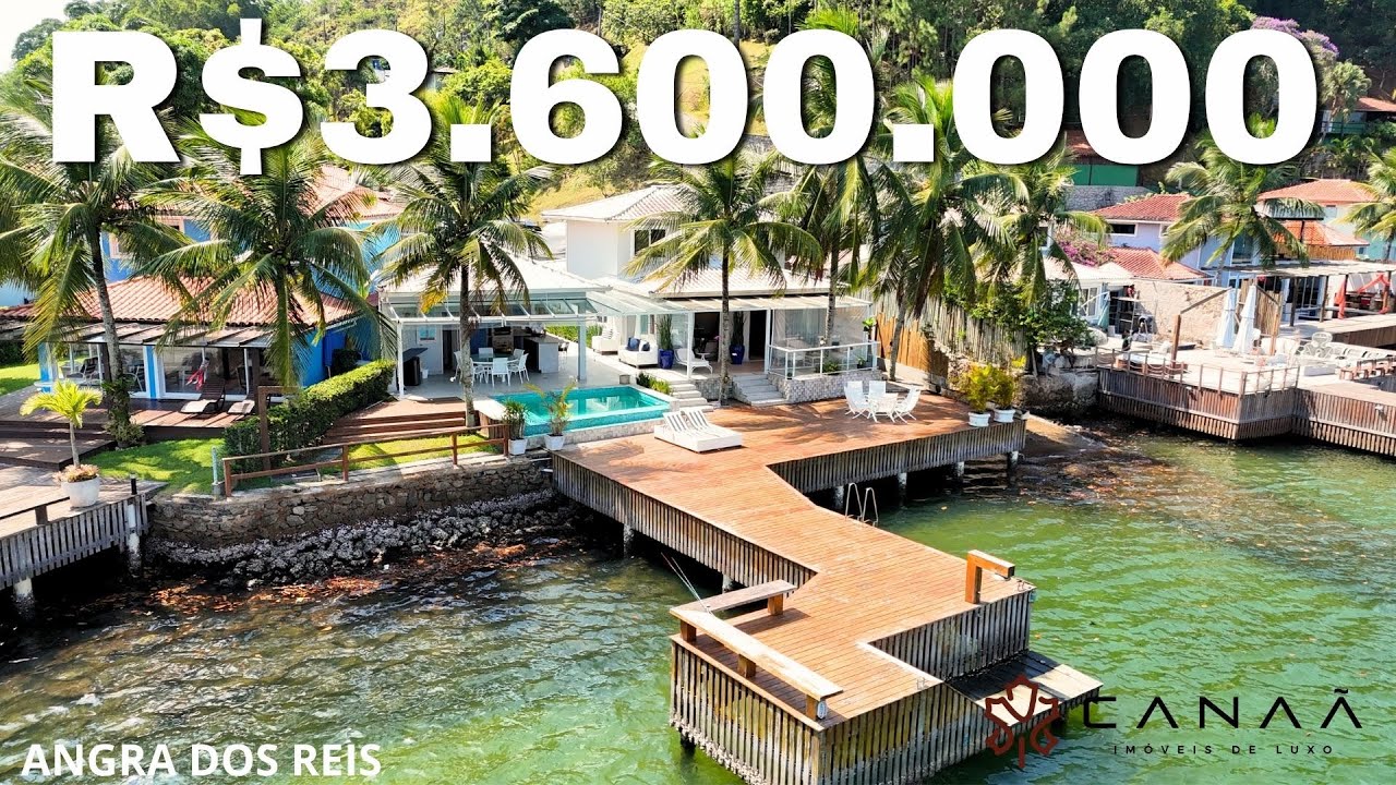 LINDA CASA COM PÍER PRIVATIVO E PISCINA EM CONDOMÍNIO FECHADO EM ANGRS DOS REIS - RJ