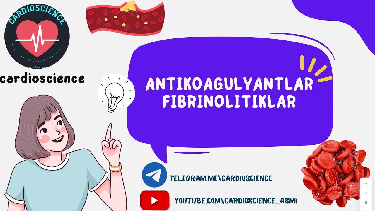 46-dars. Gemostazga ta’sir qiluvchi dorilar. Antikoagulyantlar. Fibrinolitiklar.