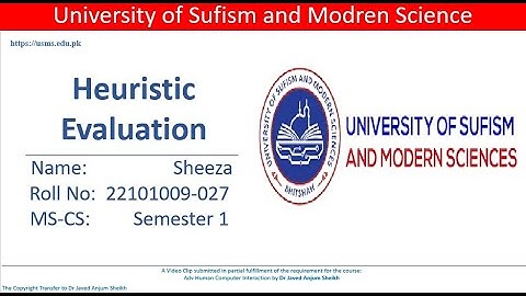 University of Sufism and Modern Science: Heuristic Evaluation based on Nielsen’s Principles