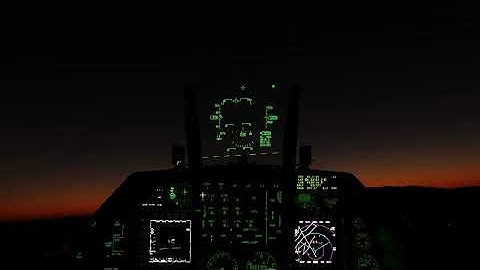 A night in Syria. Strike mission with F16 on multiple targets. Gbu10 laser bombs. Landing on Damasco