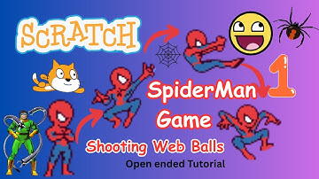 Spider Man Game In Scratch Tutorial Shooting web balls, Part 1