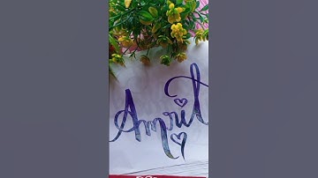 Amrit ✨🦋 comment your name cursive writing #youtubeshorts #viral #shorts