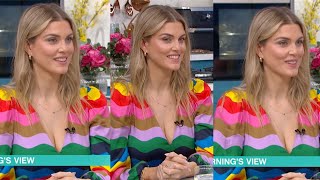 Ashley James Huge Cleavage in Multi-Coloured Dress - This Morning 11/3/2024
