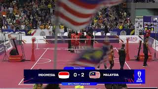 Indonesia vs Malaysia - Semi Final 1 - Team Regu - Premier -  ISTAF Sepaktakraw World Cup Kuala L…