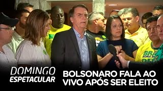 Jair Bolsonaro fala ao vivo após ser eleito Presidente do Brasil