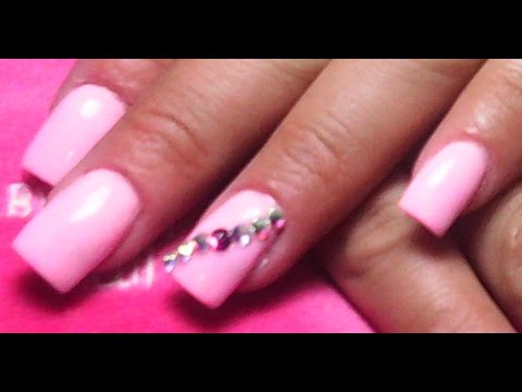 uñas acrílicas rosa pastel [ uñas sencillas ] - thptnganamst.edu.vn