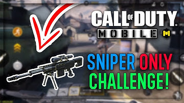 Call Of Duty Mobile / SNIPER ONLY CHALLENGE PART-2 / BR Classic / Best Game ever of Sniper only😎💪🏻🤟🏻