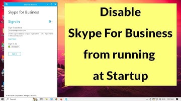 Stop Skype For Business App from Auto Launch on Windows 10 StartUp