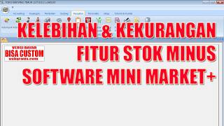 KELEBIHAN & KEKURANGAN FITUR STOK MINUS SOFTWARE MINI MARKET+ screenshot 2