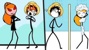 GOMU GOMAN vs RUN FOR LIFE - STICKMAN Satisfying Double Mobile Gameplay All levels (Android/ios)