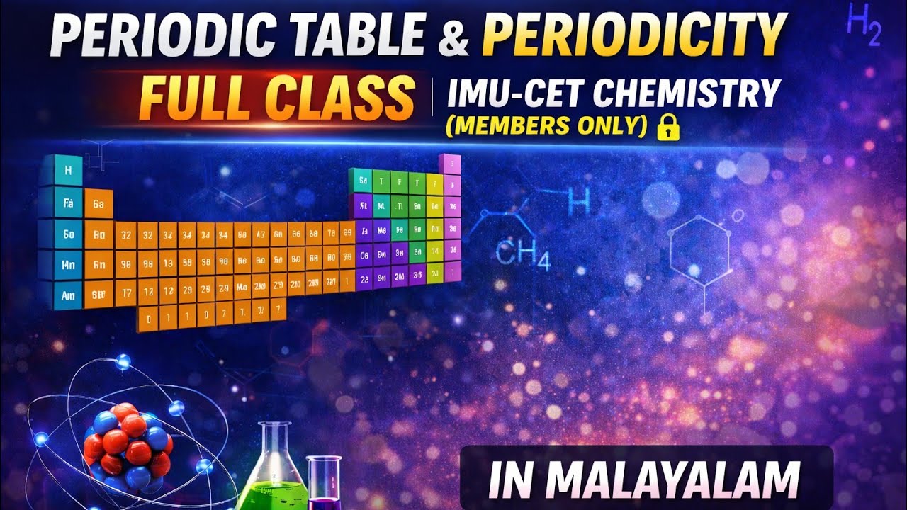 IMU-CET Chemistry Class 1 | Periodic Table & Periodicity Explained ...