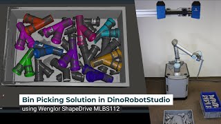 Bin Picking Solution in DinoRobotStudio using Wenglor ShapeDrive MLBS112