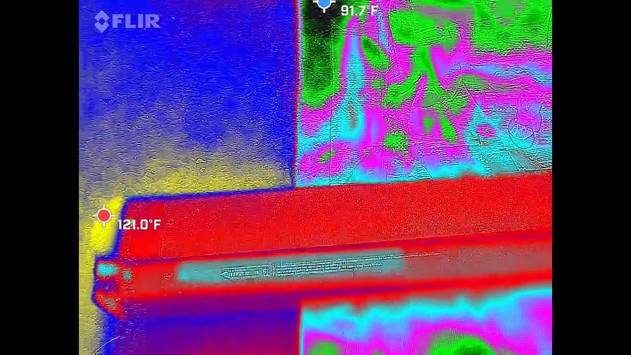 Thermal video example, product Circular Solar: cooler, less battery degradation for EV Charging