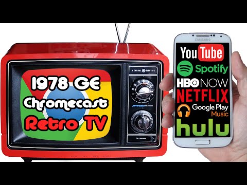 Quick demo version: 1978 portable television converted to internet music & video steaming smart TV!