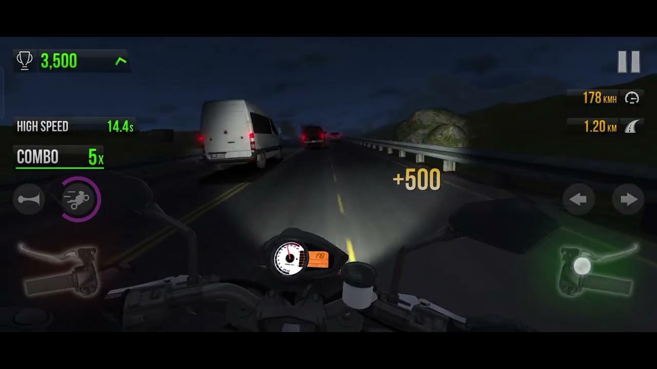 night mode in traffic rider - YouTube