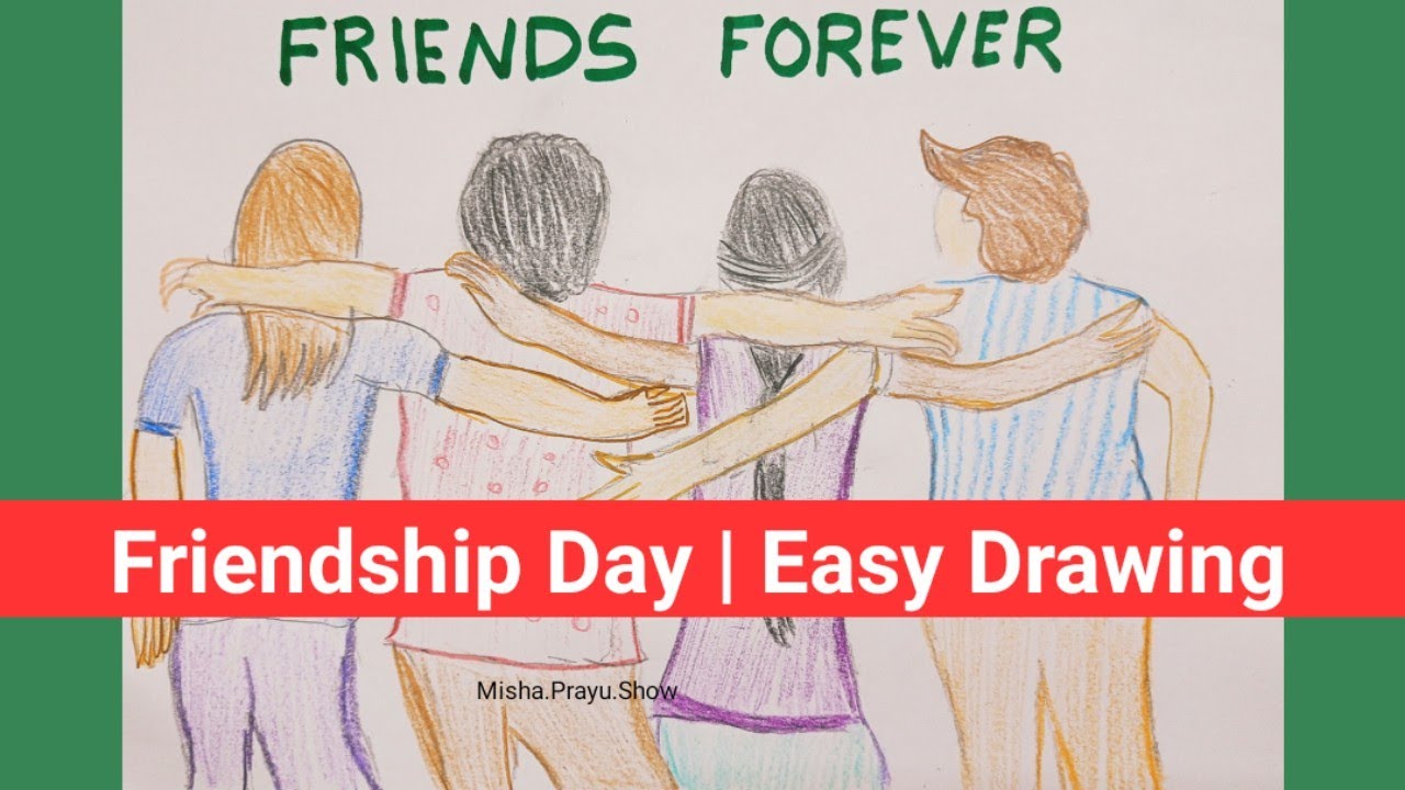 International Friendship Day 21 In India Friendship Day Drawing Very Easy Best Friend Drawing Youtube
