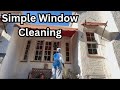Simple Window Cleaning With Water Fed Pole &amp; Traditional Tools