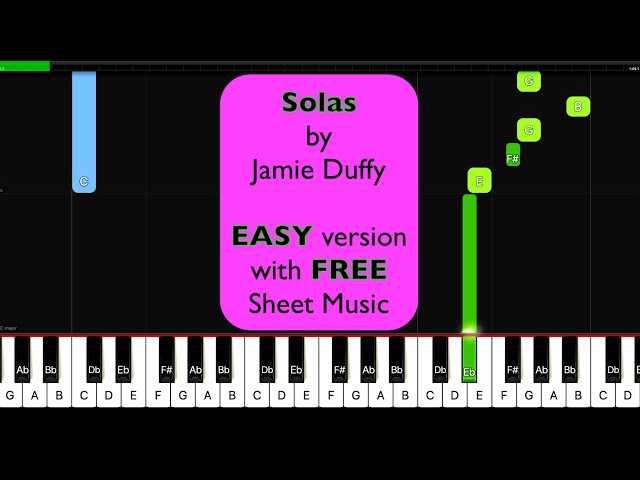 SOLAS' by Jamie Duffy - EASY PIANO version with FREE authorised sheet-music!  - YouTube