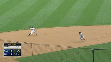 CLE@MIL: Brewers induce an inning-ending double play