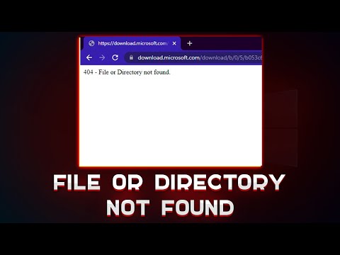 File or Directory not found Windows 10 и Windows 11