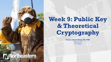 Week 9 Public Key and Theoretical Cryptography Part 1