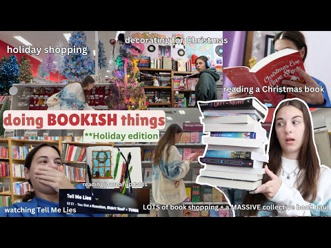 doing BOOKISH things *HOLIDAY edition!🎄🎀 book shopping + haul reading journal, reading vlog & MORE!