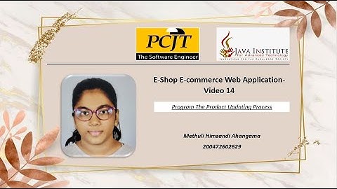 Building a ecommerce web application | Web Project Task 14  | Java Institute | Methuli Ahangama
