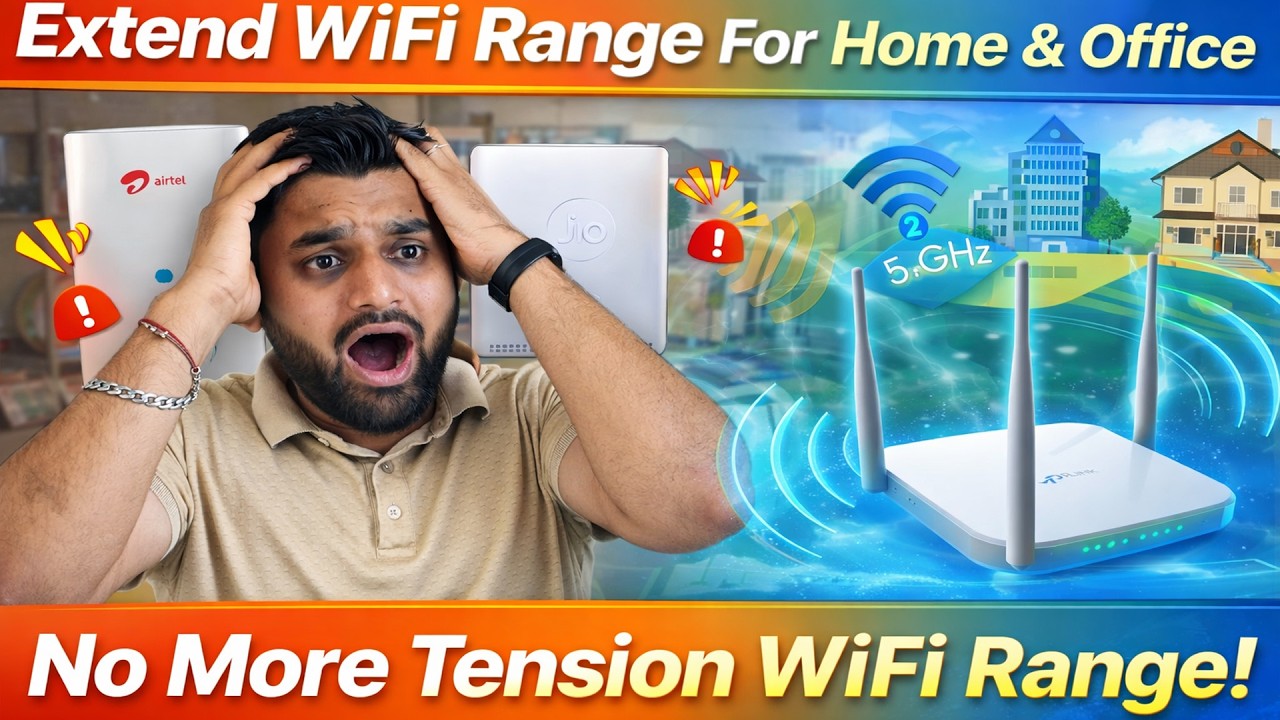 WiFi Range Problem Fix 🔥 Airtel, Jio Router Boost with TP-Link Extender ...