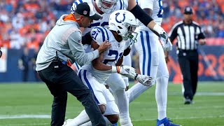 Colts' Nyheim Hines ruled out with concussion after hit leaves running