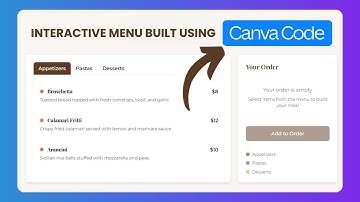 Using Canva Code To Build an Interactive Restaurant Menu Website