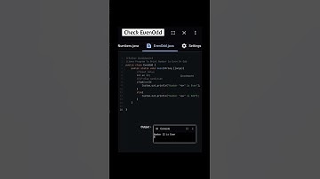 Java program to check number is even or odd.