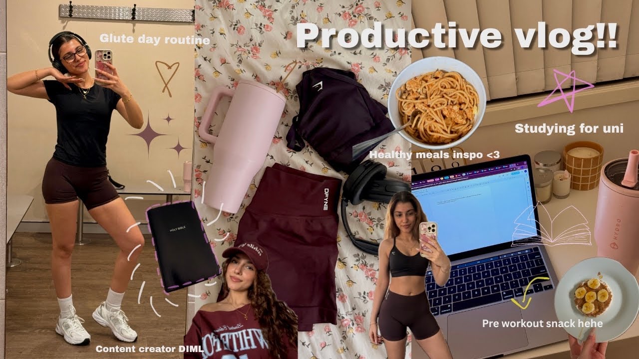 Productive vlog!! Day in my life as a university student, content ...