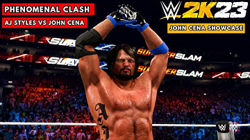 WWE 2K23 John Cena Showcase - 6th Match - PHENOMENAL CLASH - AJ Styles vs John Cena