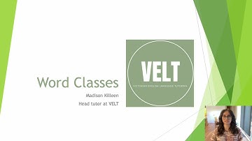 Word Classes (VCE English Language)