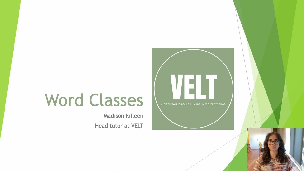 Word Classes (VCE English Language)