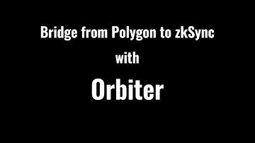 Bridge from Polygon to zkSync with Orbiter Finance