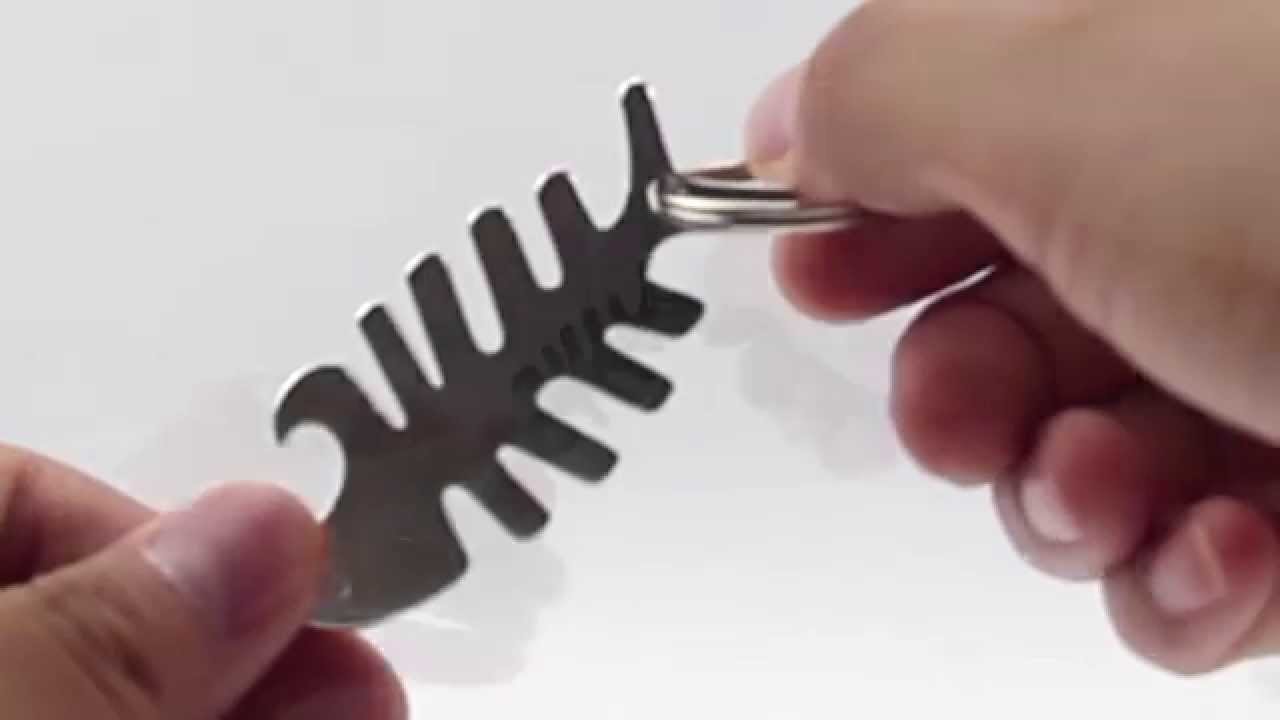 Fish Bone Bottle Opener Keychain » BG6185 YouTube