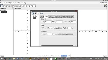 Using a slider in GeoGebra