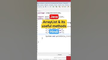 ArrayList and its useful methods