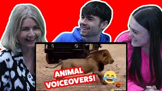 BRITISH FAMILY REACTS! Animal Voiceovers - Tony Baker