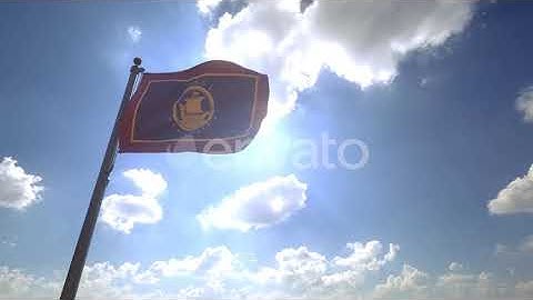 Corfu Flag on a Flagpole V4 - 4K | Motion Graphics - Envato elements