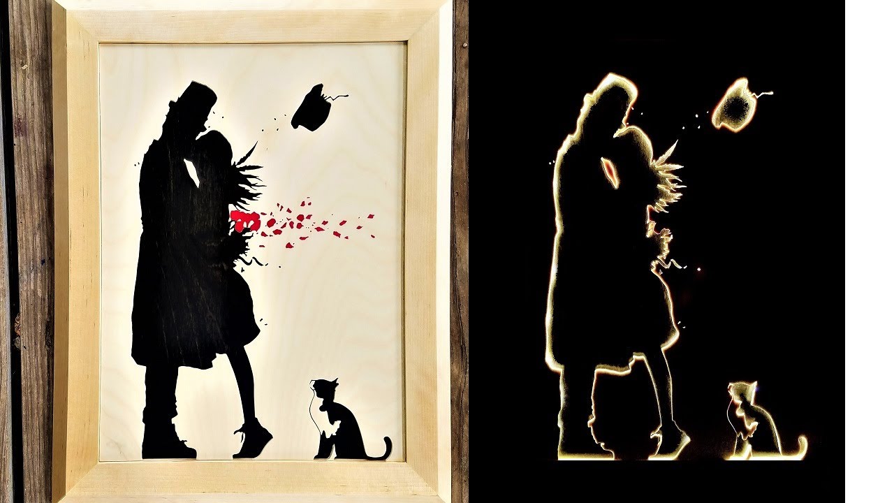 DIY Glowing Scroll Saw Art YouTube