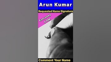 ARUN KUMAR NAME SIGNATURE DESIGN || A LETTER SIGNATURE SAMPLE || #shortsfeed #ytshorts #arunkumar